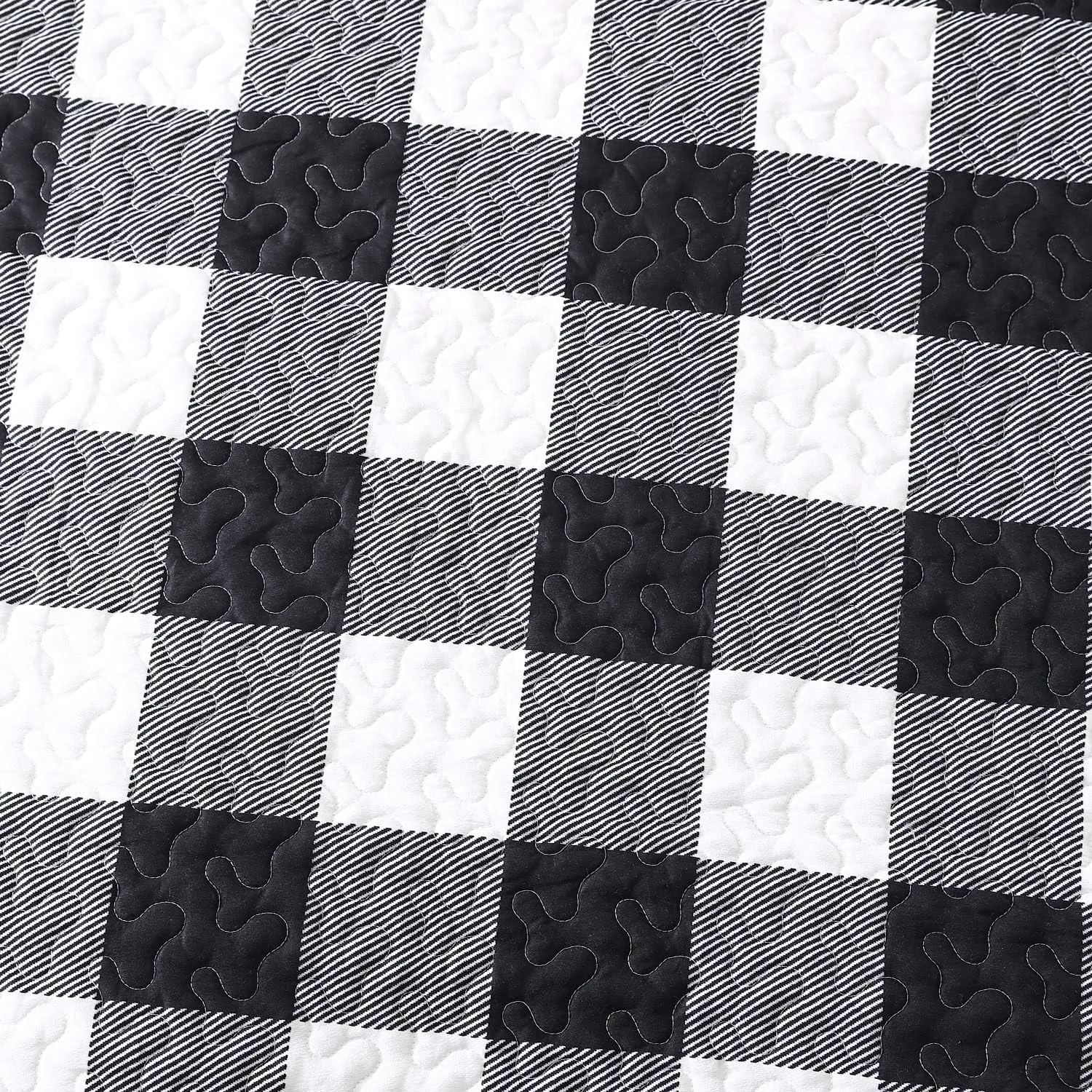 Squares Quilt Set · Black & White — EXQ Home quilt, photo 3