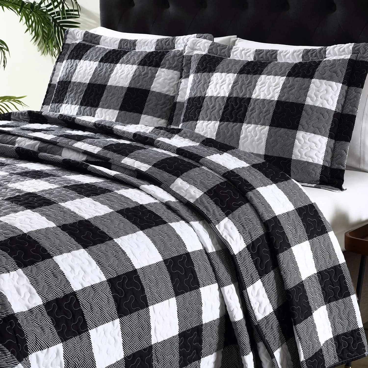 Squares Quilt Set · Black & White — EXQ Home quilt, photo 4