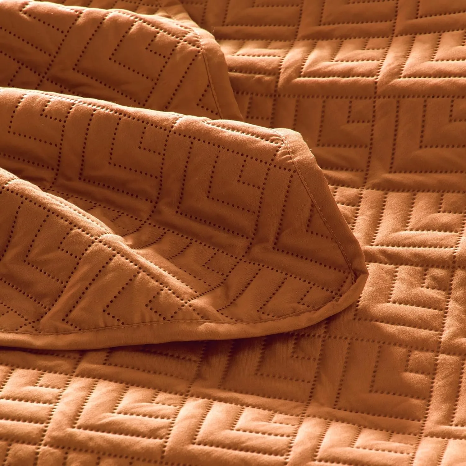 Squares Quilt Set · Umber — EXQ Home quilt, photo 2